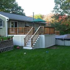 Main Deck with Pool Deck Construction in Wilmington, MA 0